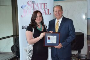 Alissa Clayton and WV Gov. Earl Ray Tomblin